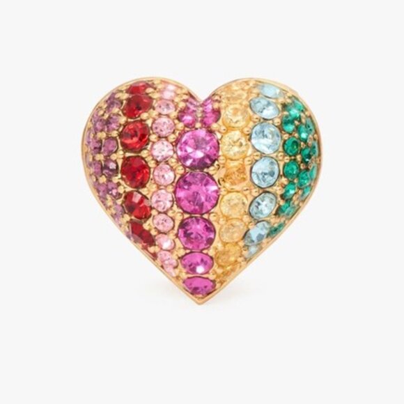 Kate Spade New York On The Dot Heart Studs Earring NWT - Picture 2 of 3